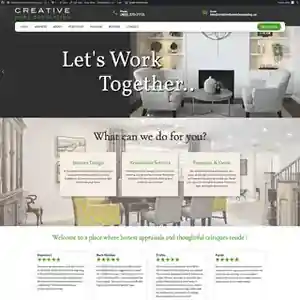 Creative Home Decorating website design by 360 Web Firm