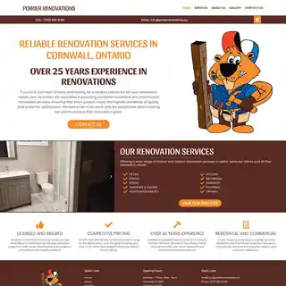 Poirier Renovations website design by 360 Web Firm