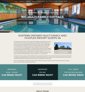 Murphy’s Retreat Fun-Cottaage example website image - Murphy’s Retreat Big Multi Family Cottage