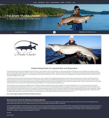 Pat Briere Muskie Charter Pat Briere Muskie Charter Example Of The Website Homepage
